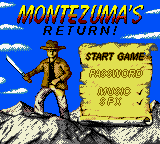 Montezuma's Return! (Europe) (En,Fr,De,Es,It) Title Screen